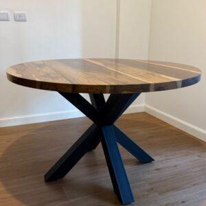 Mesa Redonda Potenza Madera Maciza Petiribi y Hierro