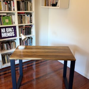 Escritorio Industrial Genova Madera Maciza Petiribi y Hierro